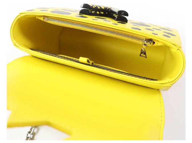 Borsa Epi Twist PM con pois dipinti Louis Vuitton Giallo - vista 7