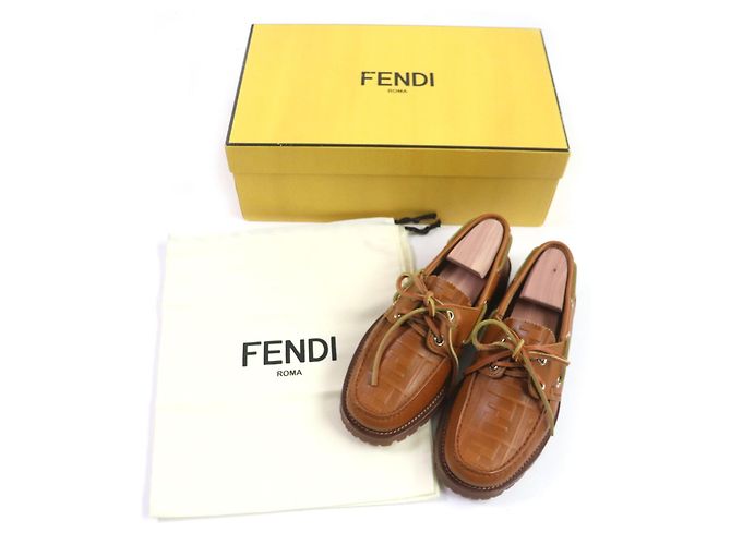 Fendi Zucca Leather Moccasins 7D1407 - view 2