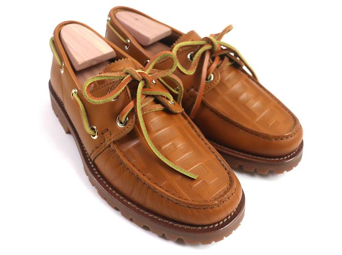 Fendi Zucca Leather Moccasins 7D1407 - view 3