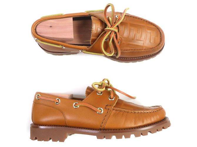 Fendi Zucca Leather Moccasins 7D1407 - view 6