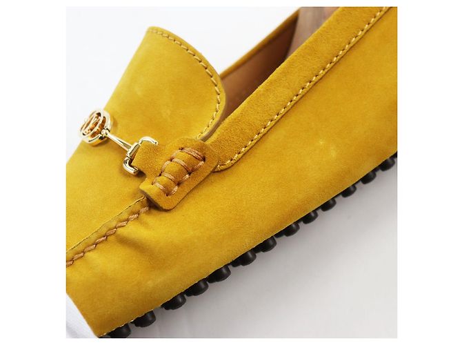 Mocassini in pelle scamosciata gialli Louis Vuitton Giallo - vista 11
