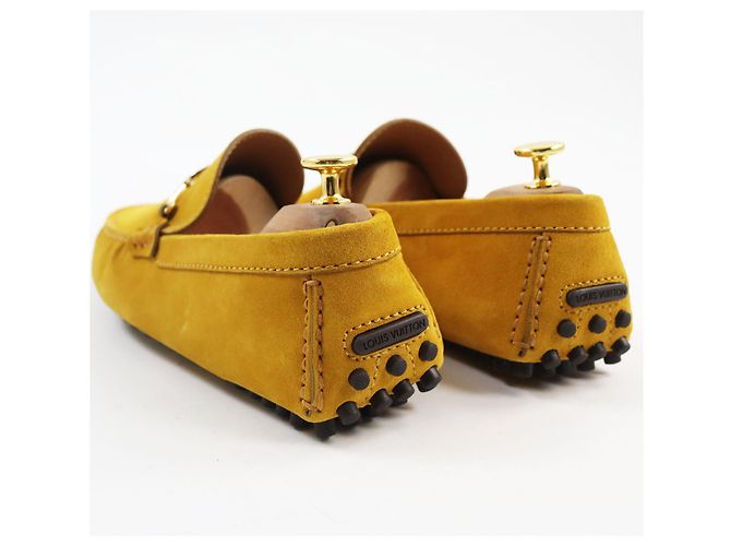 Mocassini in pelle scamosciata gialli Louis Vuitton Giallo - vista 5