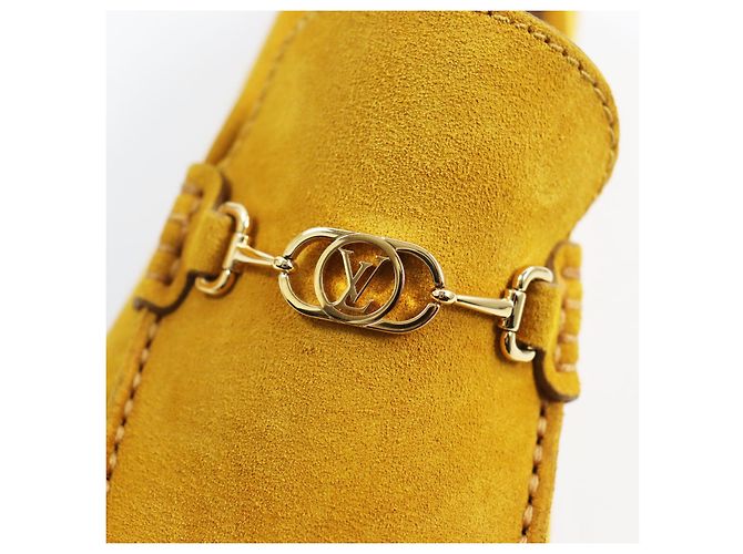 Mocassini in pelle scamosciata gialli Louis Vuitton Giallo - vista 6