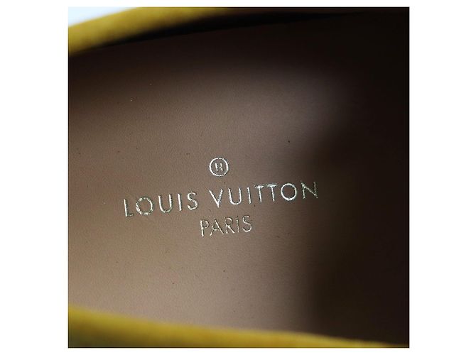 Mocassini in pelle scamosciata gialli Louis Vuitton Giallo - vista 7