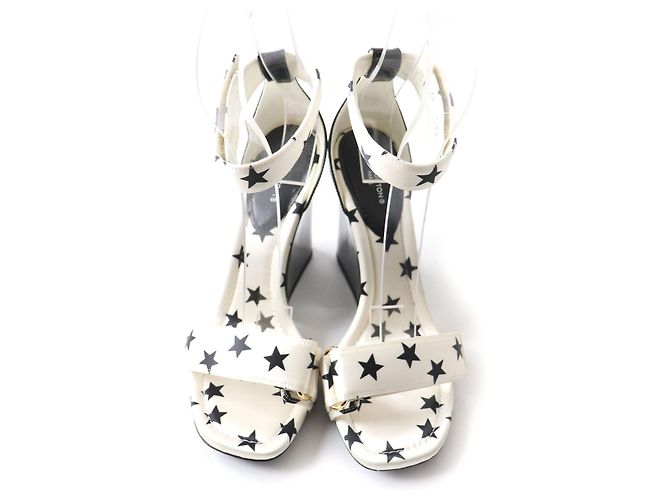 Louis Vuitton Satin-Ankle-Strap-Sandalen 37.5 - Ansicht 3