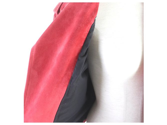 Loewe Anagram Leather Jacket Double Breasted Red - view 5