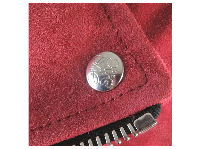 Loewe Anagram Leather Jacket Double Breasted Red - view 6