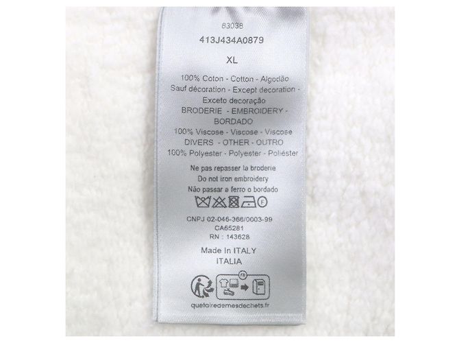 Sudadera de media cremallera en algodón XL con logo de Dior Blanco - vista 8