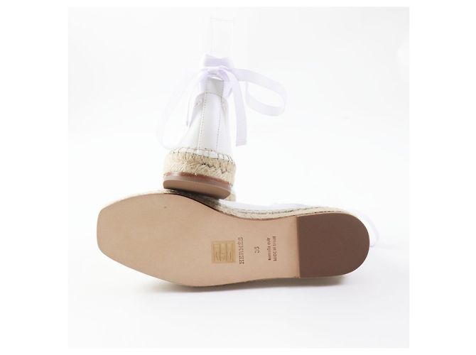 Hermès HERMES Guapa Shane Espadrilles Lederschuhe Weiß - Ansicht 6