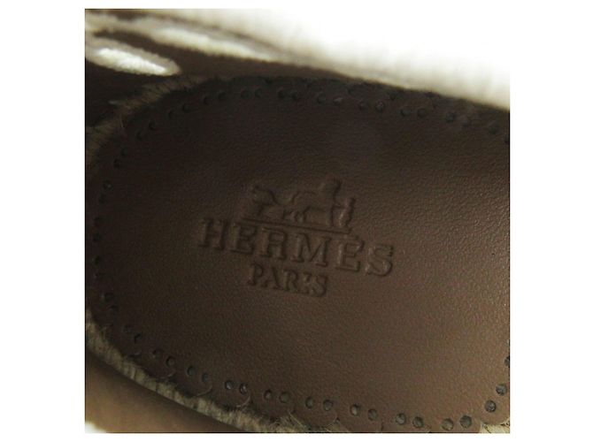 Hermès HERMES Guapa Shane Espadrilles Lederschuhe Weiß - Ansicht 8