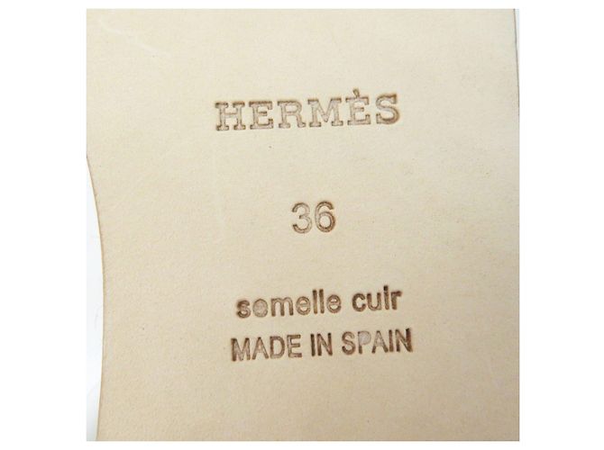 Hermès HERMES Guapa Shane Espadrilles Lederschuhe Weiß - Ansicht 9