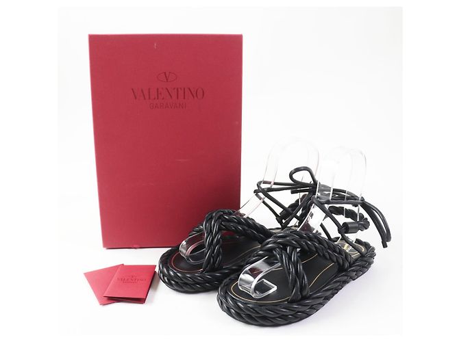 Sandali flat con cinturino alla caviglia in pelle Valentino Rope - vista 2
