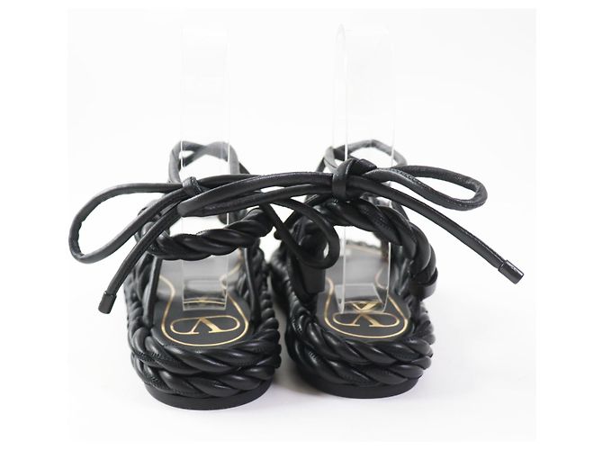 Sandali flat con cinturino alla caviglia in pelle Valentino Rope - vista 3
