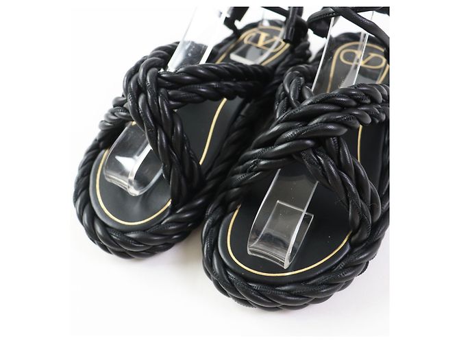 Sandali flat con cinturino alla caviglia in pelle Valentino Rope - vista 6