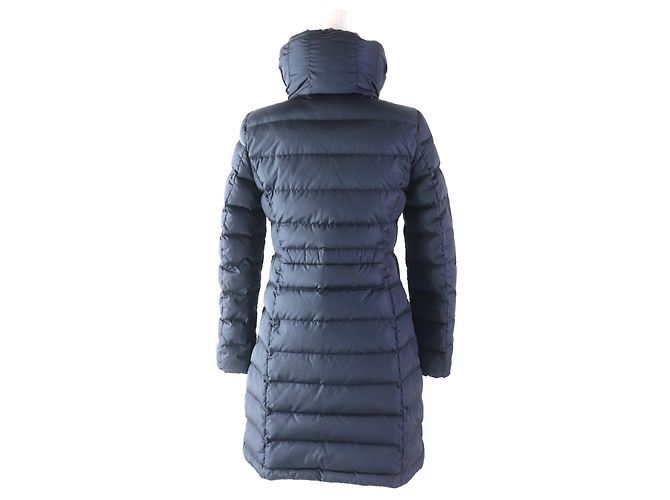 Cappotto in nylon imbottito Moncler FLAMMETTE blu navy per donne - vista 3