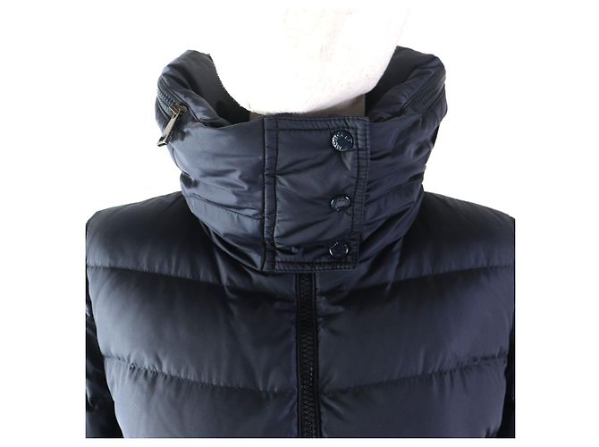 Cappotto in nylon imbottito Moncler FLAMMETTE blu navy per donne - vista 4