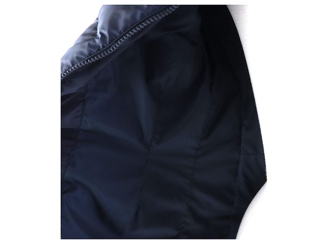 Cappotto in nylon imbottito Moncler FLAMMETTE blu navy per donne - vista 5