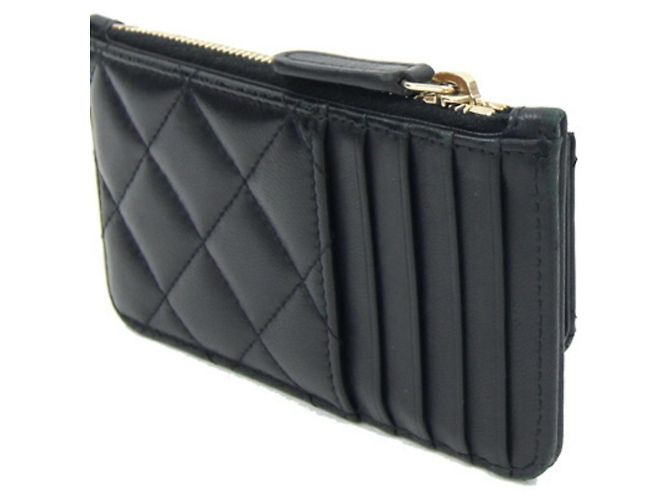 Monedero de piel de cordero negro Chanel - vista 2