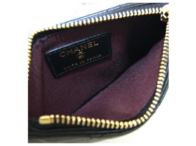 Monedero de piel de cordero negro Chanel - vista 7