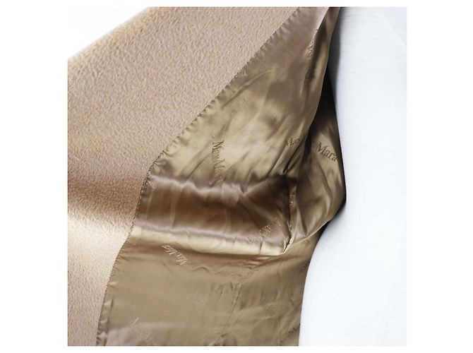 Abrigo envolvente con capucha y cinturón camel Max Mara 36 Camello - vista 5