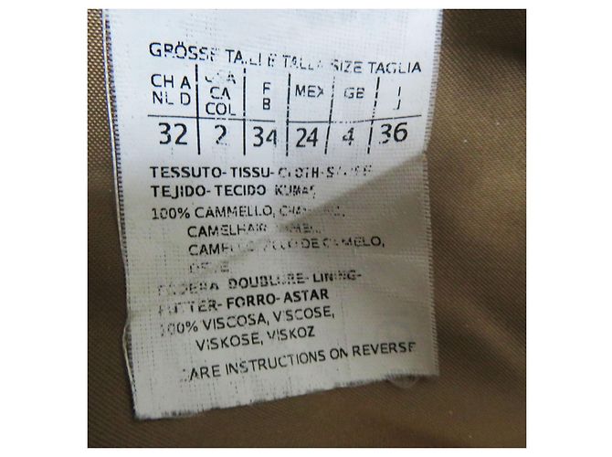 Abrigo envolvente con capucha y cinturón camel Max Mara 36 Camello - vista 8
