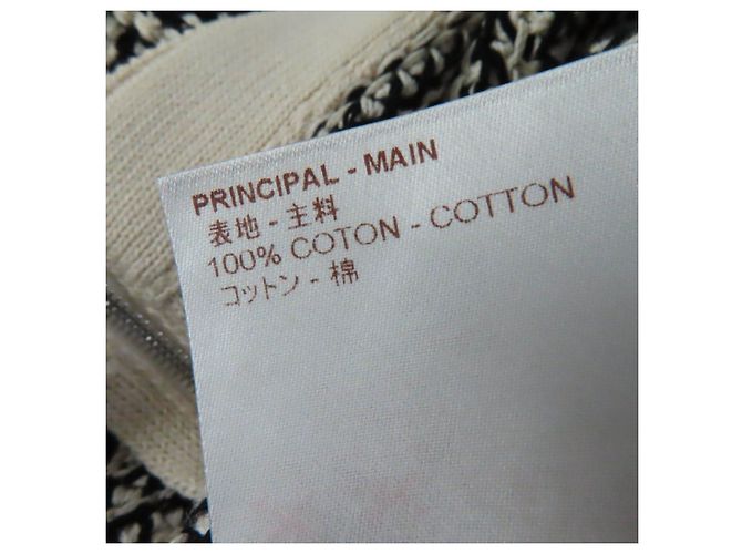 Louis Vuitton Baumwollstrickrock Schwarz Elfenbein M - Ansicht 10