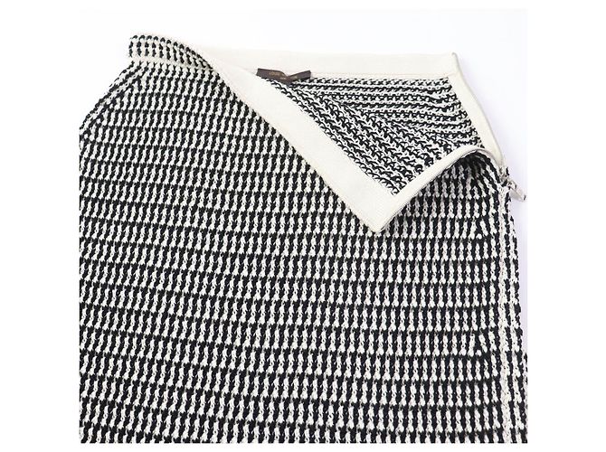 Louis Vuitton Baumwollstrickrock Schwarz Elfenbein M - Ansicht 4