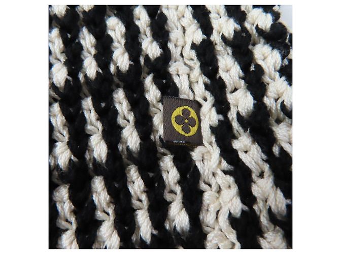 Louis Vuitton Baumwollstrickrock Schwarz Elfenbein M - Ansicht 6