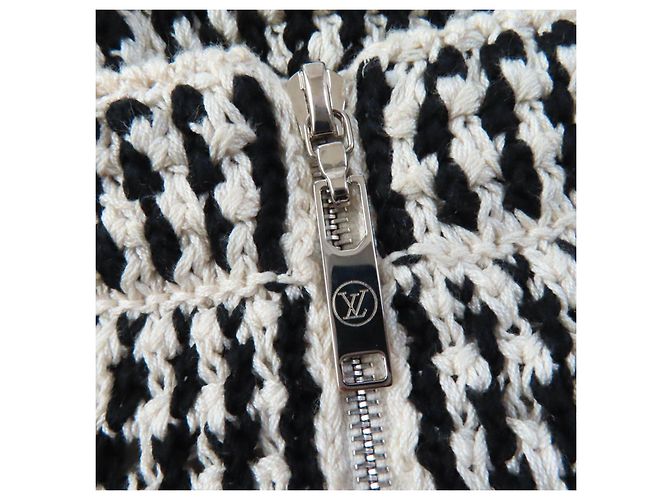 Louis Vuitton Baumwollstrickrock Schwarz Elfenbein M - Ansicht 7