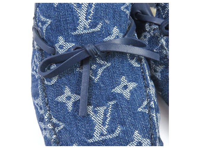 Mocassini in denim Monogram Louis Vuitton blu - vista 6