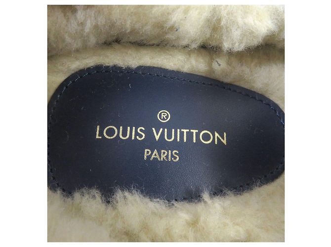 Mocassini in denim Monogram Louis Vuitton blu - vista 7