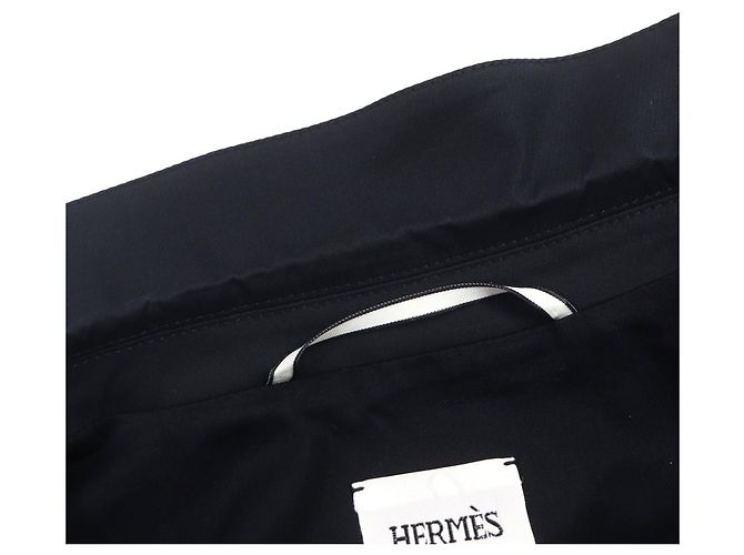 Hermès Hermes Cotton Silk H Logo Zip Coat Navy Navy blue - view 15