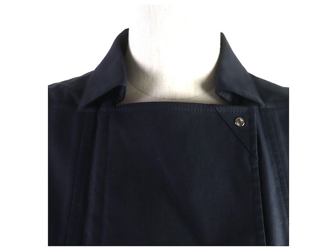 Hermès Hermes Cotton Silk H Logo Zip Coat Navy Navy blue - view 2