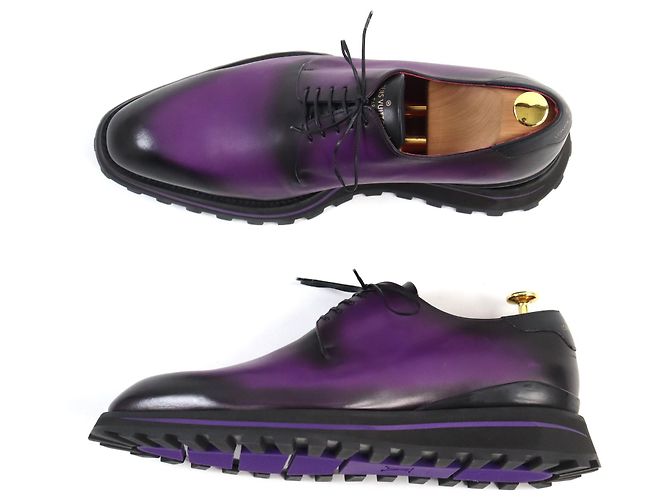 Scarpe Derby in pelle Louis Vuitton viola 9 Porpora - vista 3