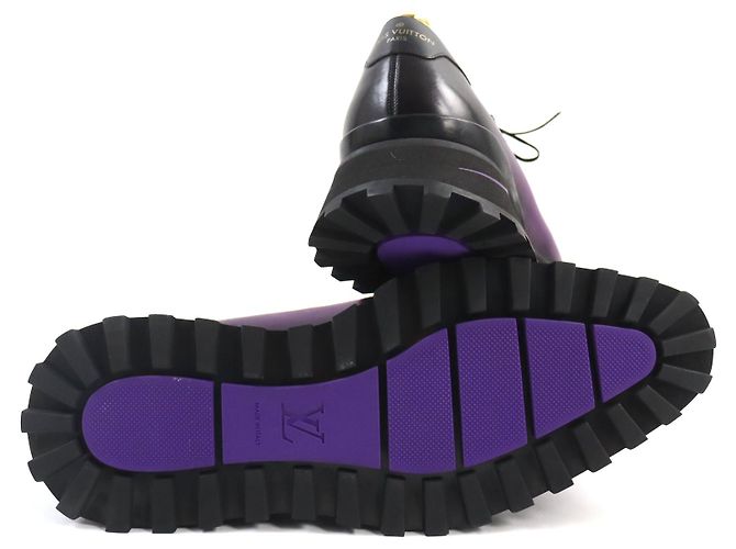 Scarpe Derby in pelle Louis Vuitton viola 9 Porpora - vista 4
