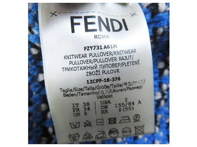 Fendi Woll-Kaschmir FF Logo Strick-Hoodie - Ansicht 11
