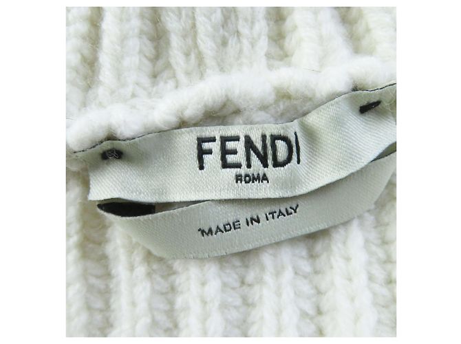 Fendi Woll-Kaschmir FF Logo Strick-Hoodie - Ansicht 9