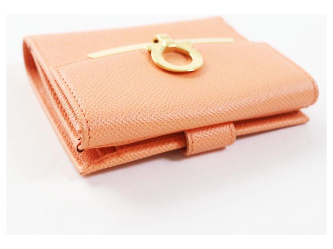 Portafoglio bifold Gancini Salvatore Ferragamo arancione - vista 4