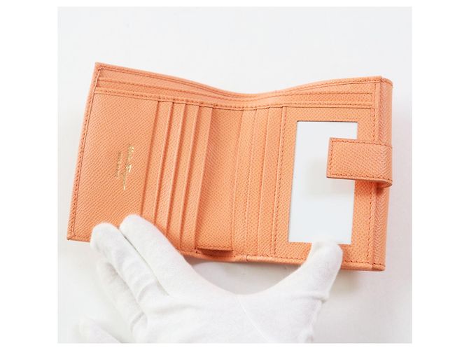 Portafoglio bifold Gancini Salvatore Ferragamo arancione - vista 6