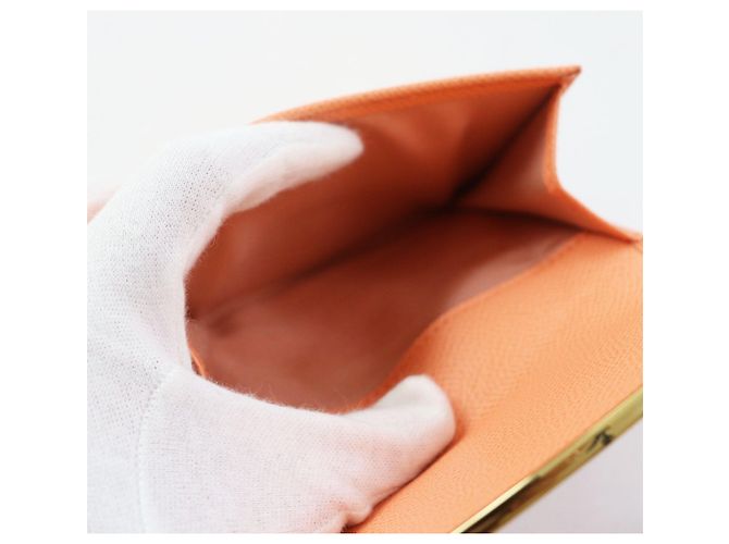 Portafoglio bifold Gancini Salvatore Ferragamo arancione - vista 8