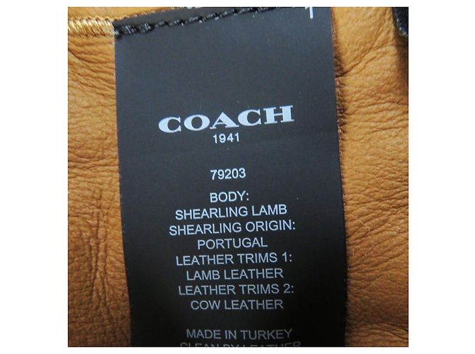 COACH Lamb Shearling Hooded Coat Brown - view 10