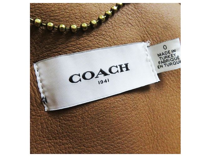 COACH Lamb Shearling Hooded Coat Brown - view 8
