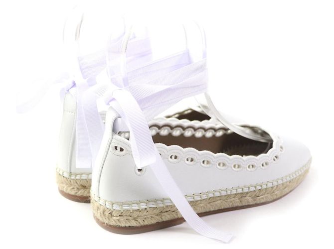Hermès Guapa Chaine d'Ancre Espadrilles Weiß - Ansicht 3
