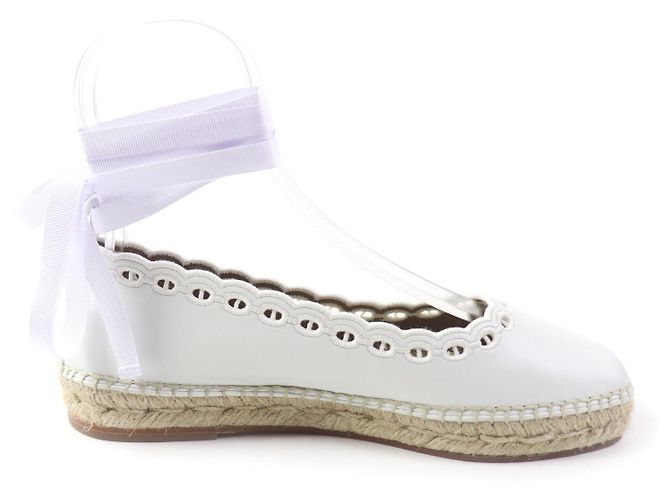Hermès Guapa Chaine d'Ancre Espadrilles Weiß - Ansicht 6