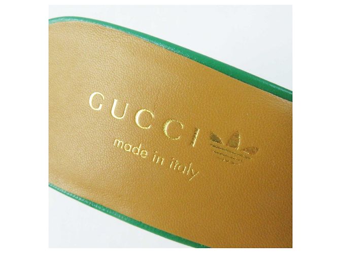 Gucci GG Logo Leather Mule Green 36 - view 7
