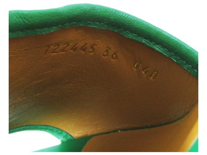 Gucci GG Logo Leather Mule Green 36 - view 8