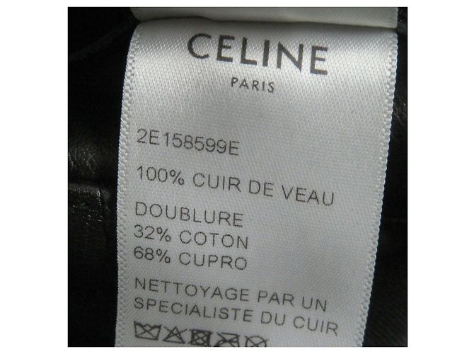 Céline CELINE Leder Bikerjacke schwarz 50 - Ansicht 8