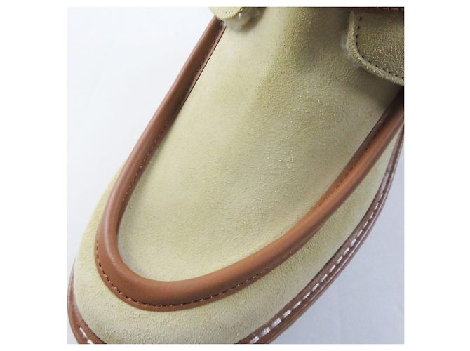 Hermès HERMES Beige Calfskin Short Boots 35 Women - view 10