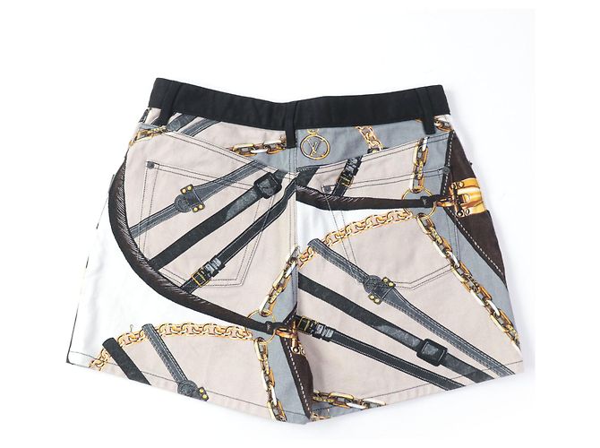Bermudas com Estampa de Lenço Louis Vuitton Multicor - vista 2