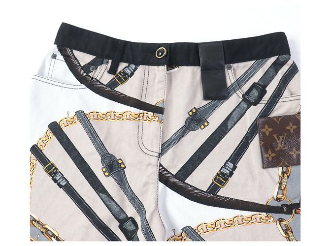 Bermudas com Estampa de Lenço Louis Vuitton Multicor - vista 3